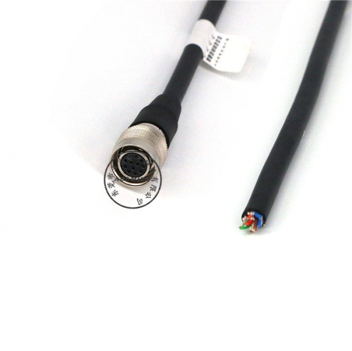 ccd camera cable 12pin circular industrial camera cable