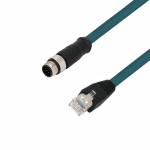 M12 8 Pin X-Code to RJ45 gige ethernet cable for Industrial camera